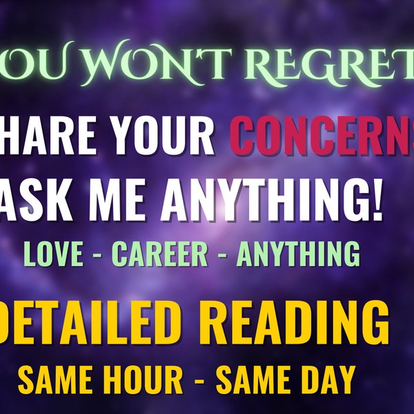 TAROT Guidance | Psychic Reading | Ask Me Anything | Same Hour and Same Day Reading | Love | Career | Manifesting | Spiritual Advice