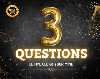 3 Questions Reading, Same Hour Tarot Reading, Psychic Reading, Same Day Reading, Relationship Insight, Spiritual Guidance, Love Reading