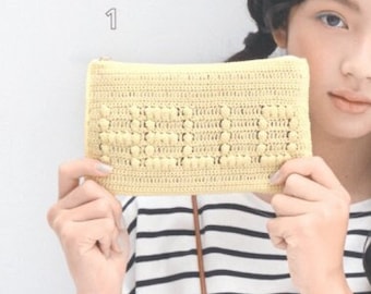japanese crochet bag, pouch, hair tie, home decor digital printable pattern