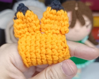 Crocheted Fox ears yarn tension ring and tension guide pattern ( finger protector)