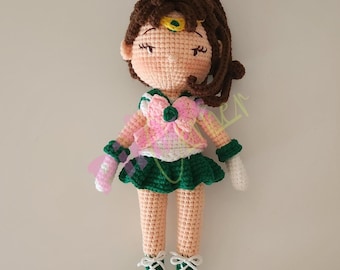 Celestial Jupiter moon girl amigurumi digital pattern