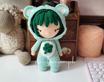 Goodluck bear crochet , Amigurumi PDF pattern
