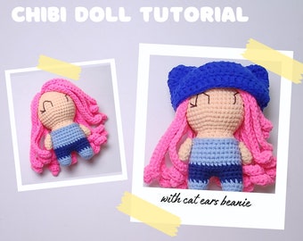 Patrón muñeco Amigurumi Chibi PDF en inglés