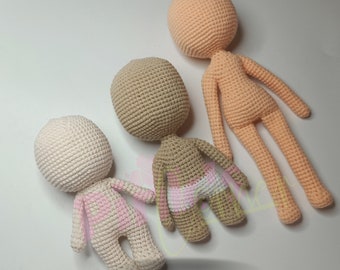 Amigurumi no sew Base doll crochet doll pattern bundle of 3