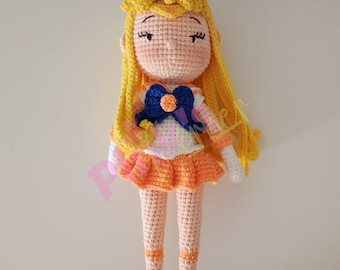 Celestial Venus girl amigurumi in sailor dress digital pattern