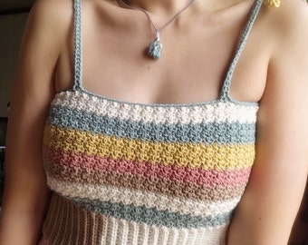 Lemon peel easy crochet crop top