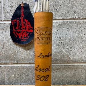 Handmade leather rod holder