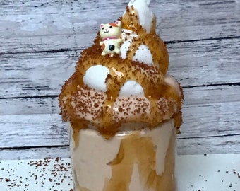 Salted Caramel Frappe Slime 8oz.
