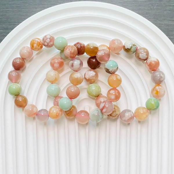 AAA Sakura Flower Agate Bracelet