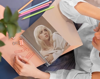 Diario de estrella pop temático / Diario encuadernado en espiral