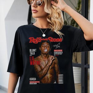 Lil wayne rolling stone koszulka unisex, koszulka Lil Wayne, koszulka Weezy F Baby, koszulka Young Money, Wayne Merch, koszulka Rapper, koszulka Hip Hop, koszulka Music