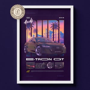Audi e-tron GT 2019 Digital Poster