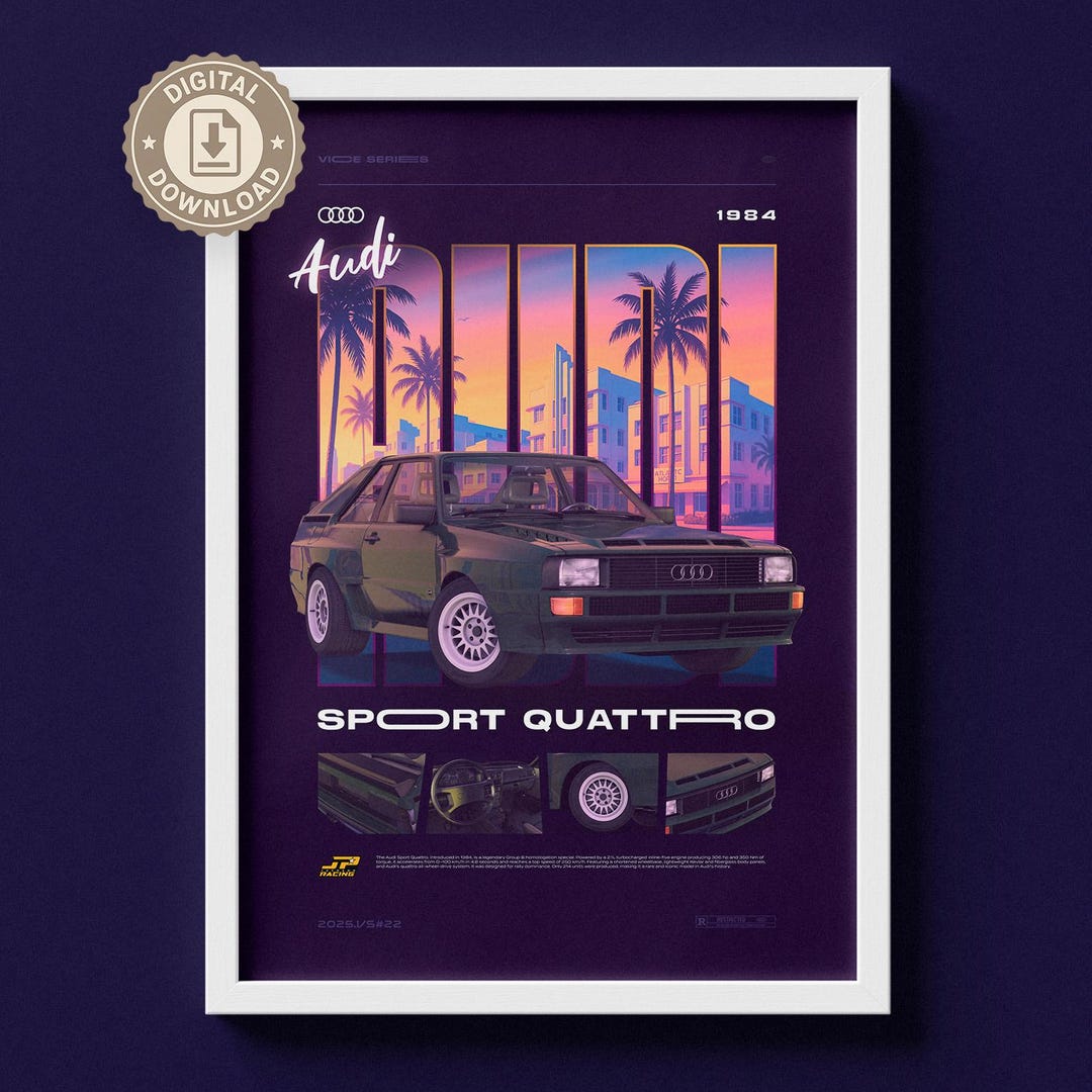 AUDI SPORT QUATTRO CONCEPT ART PRINT POSTER main image 0