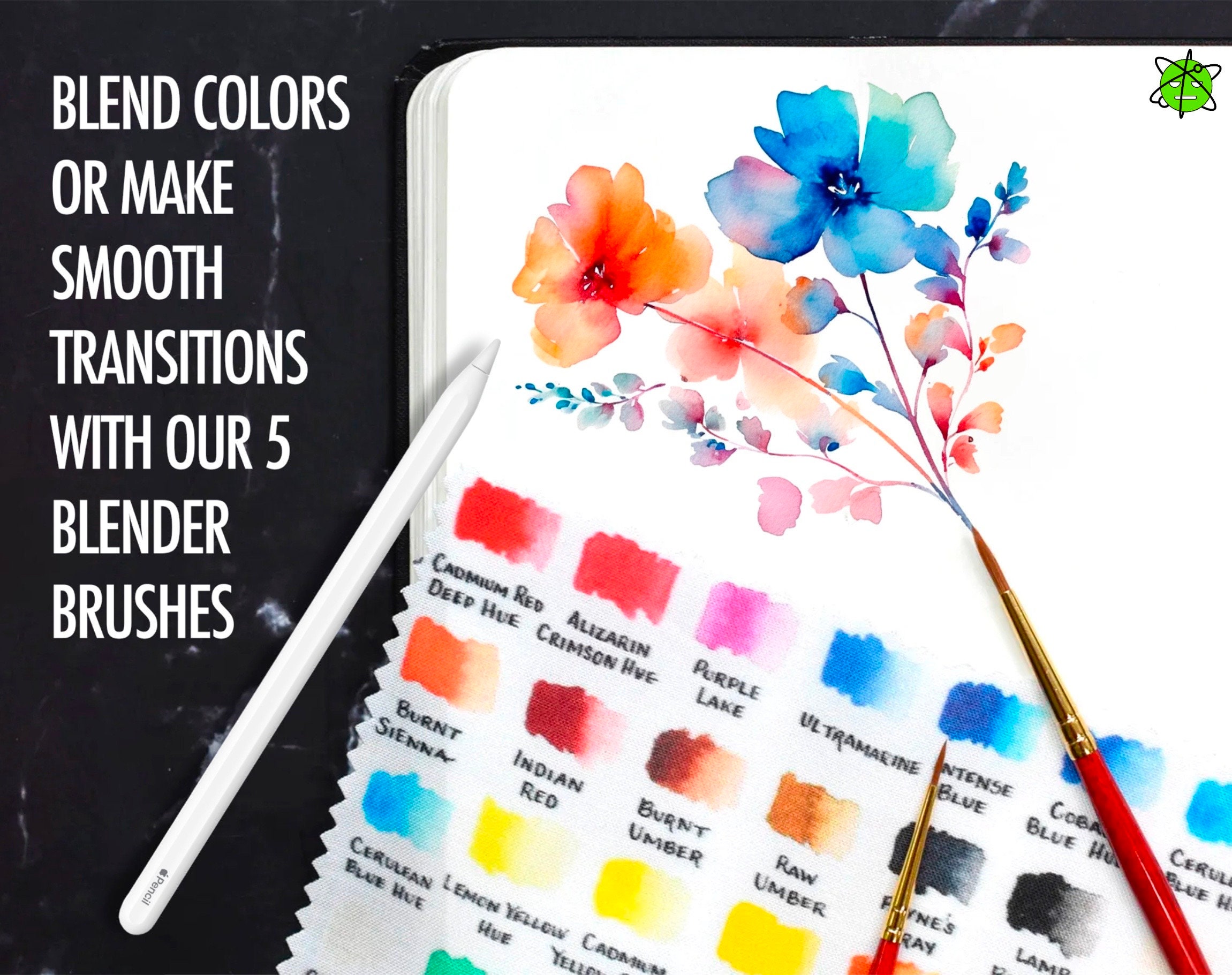Watercolor Brushes for Procreate, Watercolor Painting Brushes Procreate ...