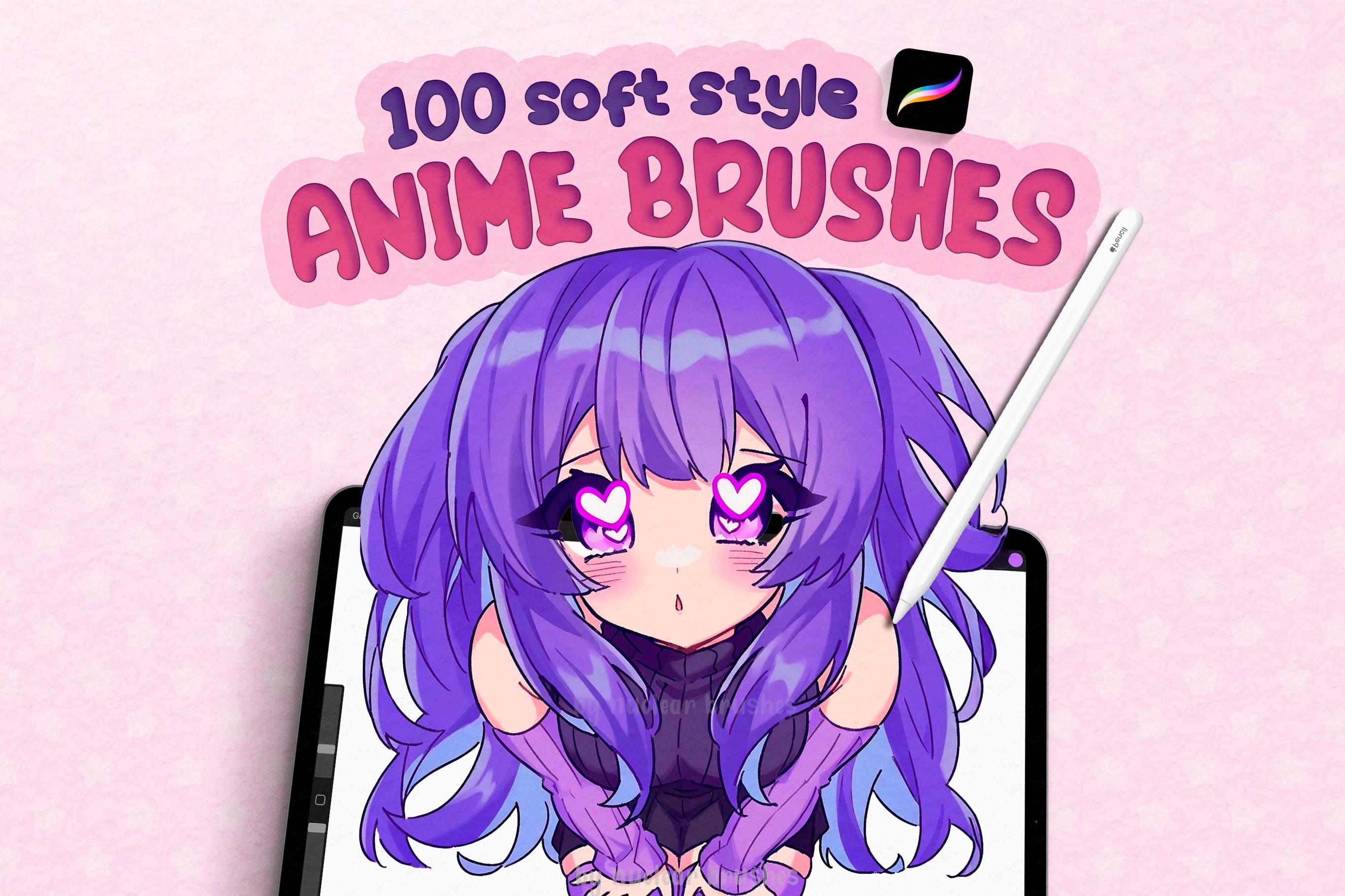 Más de 100 pinceles de Procreate para anime – Chibi tierno, sombreado manga y lineart suave para iPad