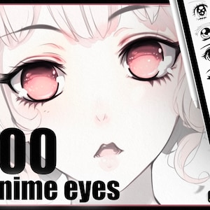 100 Procreate Anime Eyes Stamps, Manga Eyes Brushes For Procreate, Digital Stamp Procreate, Anime Stamps, Procreate Anime Eye Brushes