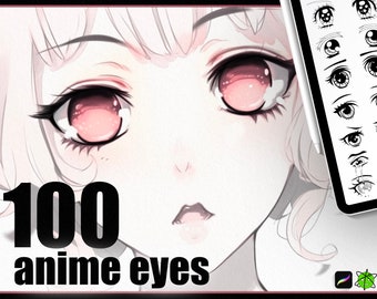100 Procreate Anime Eyes Stamps, Manga Eyes Brushes For Procreate, Digital Stamp Procreate, Anime Stamps, Procreate Anime Eye Brushes