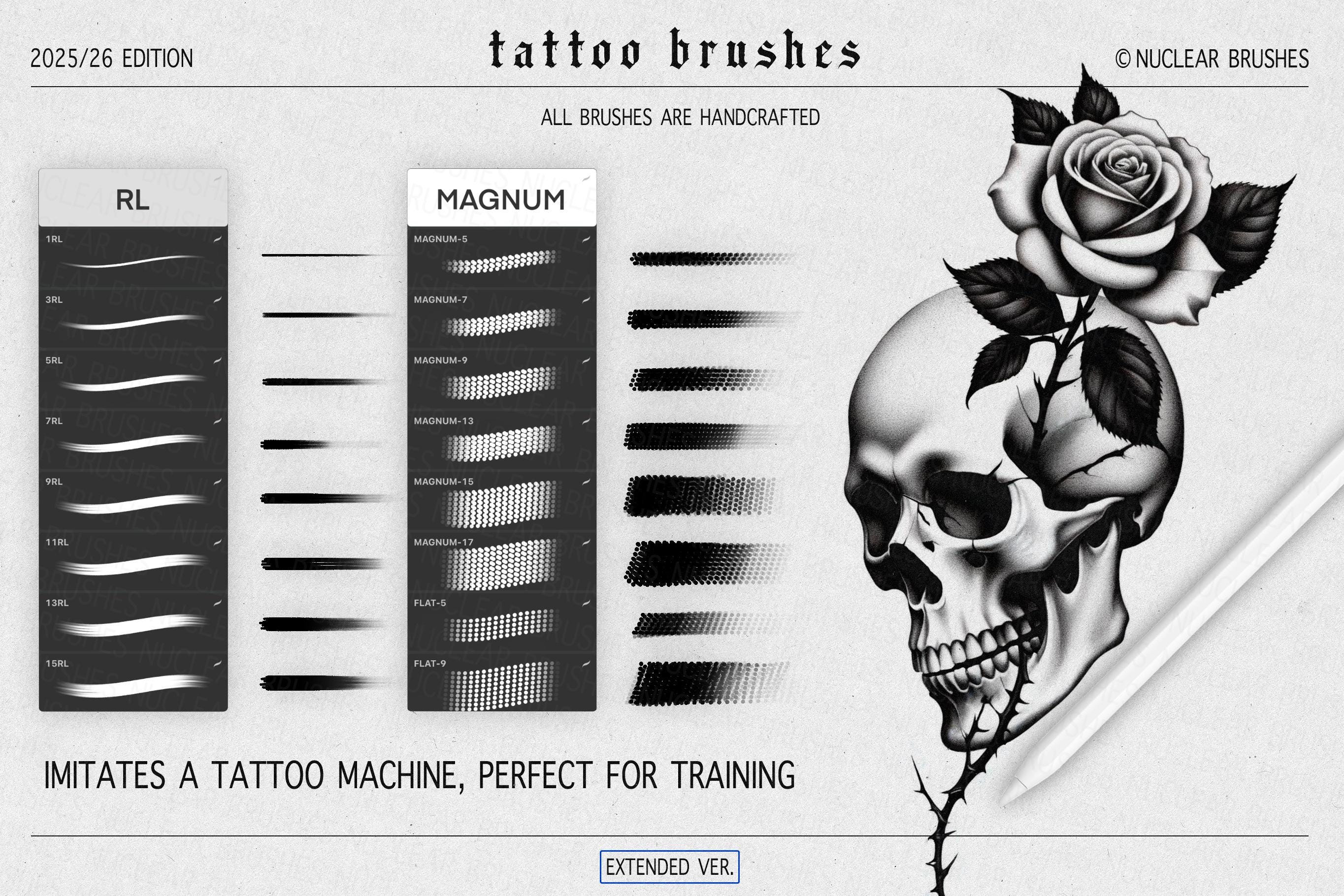 550+ Tattoo Procreate Brushes Mega Bundle - Stipple Shading ...