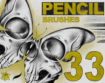 33 Pencil Brushes For Procreate, Graphite Procreate Pencils, Charcoal Brushes, Drawing Procreate Brushes, Sketching Brushes For Procreate