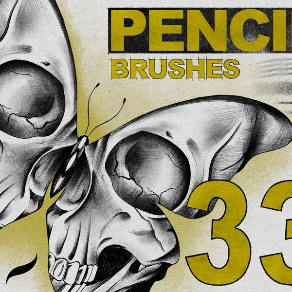 33 Pencil Brushes For Procreate, Graphite Procreate Pencils, Charcoal Brushes, Drawing Procreate Brushes, Sketching Brushes For Procreate