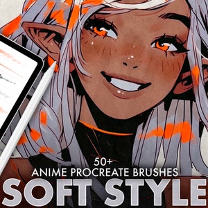 Anime Soft Style Procreate Brushes, Procreate Soft Drawing Brushes, Procreate Character Brushes, Procreate Cartoon Brushes, Procreate Marker
