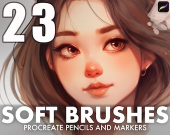 Procreate Brushes - Soft Brushes For Procreate, Pencils And Markers for Procreate, Procreate Sketch Brush Set, Paper Brush Procreate IPad