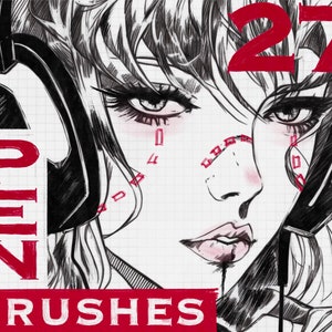 27 Pen Brushes For Procreate, Liner Pen Brushes Procreate, Sketch Brushes, Procreate Liner Micron Brushes, Manga Procreate, Fine Line Brush