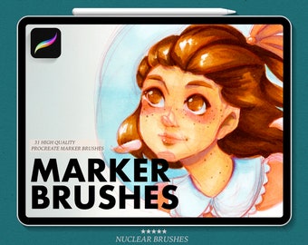 31 Procreate Marker Brushes, Copic Brush Procreate, Marker Brushes, Marker Liners For Procreate, Digital Markers, Copic Procreate Brush