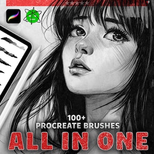 ALL IN ONE Procreate Brushes, 104 Drawing Brushes For Procreate, Pencil Brushes Procreate, Sketching Brushes, Procreate Beginners Brush Set