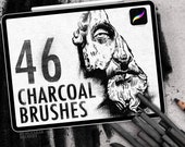 Procreate Brushes - Charcoal Brushes For Procreate + 3 Paper Texture Brushes, Procreate Charcoal, iPad Digital Drawing Brush Set Procreate