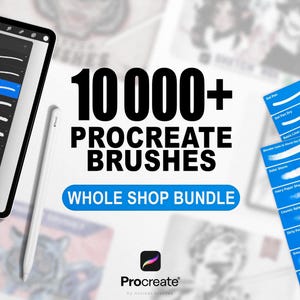 10000+ Procreate Brushes - Whole Shop Bundle, Procreate Drawing Brushes, Procreate Pen, Procreate Pencil, Procreate Sketch, Painting Brushes
