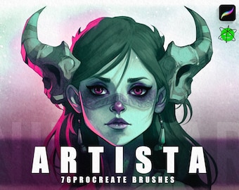 Pennelli Artista Box Procreate, set di pennelli per schizzi morbidi per Procreate, pennelli digitali per illustrazione per Procreate, 76 pennelli inclusi per iPad