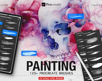 Procreate Illustration Painting Pack – 120 Textured Brushes For Digital Art