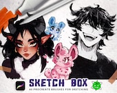 Sketch Box Procreate Brushes, Procreate Brush Set, Marker Brushes For Procreate, Sketching Procreate, Procreate Paper, Procreate Charcoal
