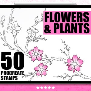 Flower Stamp Brushes for Procreate, Floral Stamps, Flower Stamps ...