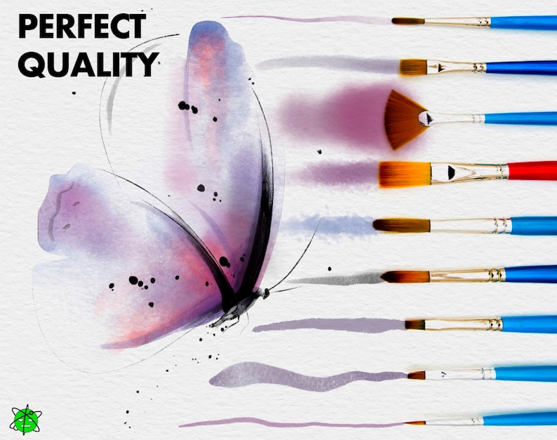 Watercolor Brushes for Procreate Watercolor Painting Brushes Etsy