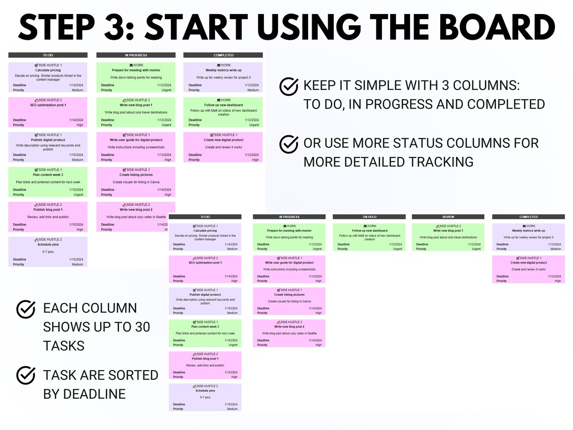 Kanban Board Google Sheets Kanban Board Excel Kanban Template