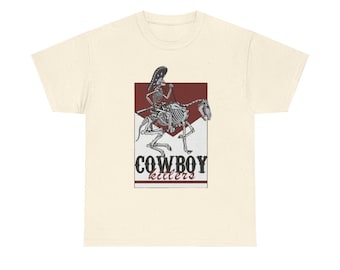 Skeleton Cowboy Killers Graphic Tee, Retro Western T-Shirt