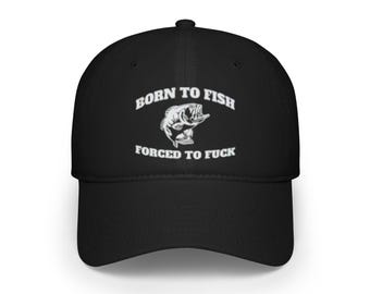 Embroidered Fishing Cap, Funny Fisherman Dad Hat