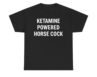 Lustiges Ketamin betriebenes Pferd Hahn Unisex T-Shirt, sarkastisches Grafik-T-Shirt, Neuheit Shirt, Ketamin-Witz-Oberteil, humorvolles T-Shirt