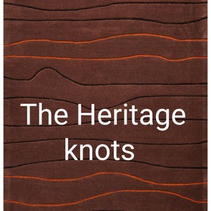 Hand-Tufted Wool Rug: Modern Ripple Shadow, Rust Tones