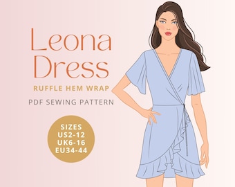 Leona Wrap Dress PDF digital sewing pattern