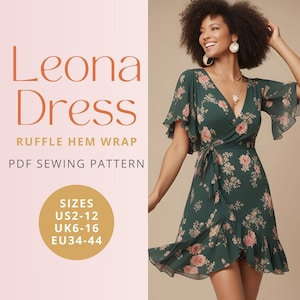 Leona Wrap Dress PDF digital sewing pattern