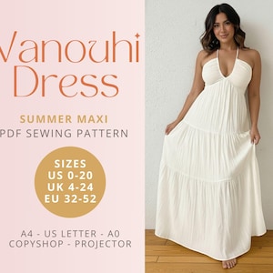 Vanouhi Maxi Dress PDF digital sewing pattern