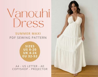 Vanouhi Maxi Dress PDF digital sewing pattern