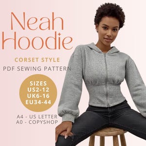 Neah Corset Hoodie PDF digital sewing pattern