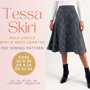 Tessa Skirt PDF modello di cucito digitale