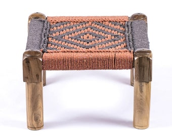 HANDMADE FURNITURE/indian traditional furniture/rope furniture/sitting furniture/indian ottoman/poufi/sitting chair/handmade rope furniture