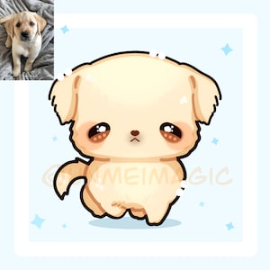 Commandes de portraits d'animaux de compagnie pour chiots chibi | Portraits de chien | Portraits d'animaux de compagnie | Art mignon pour animaux de compagnie | Portraits d'animaux de compagnie personnalisés | Chibi et dessins animés | Art commémoratif