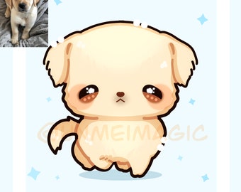 Chibi Puppy Pet Portrait Commissions Dog Portraits Pet